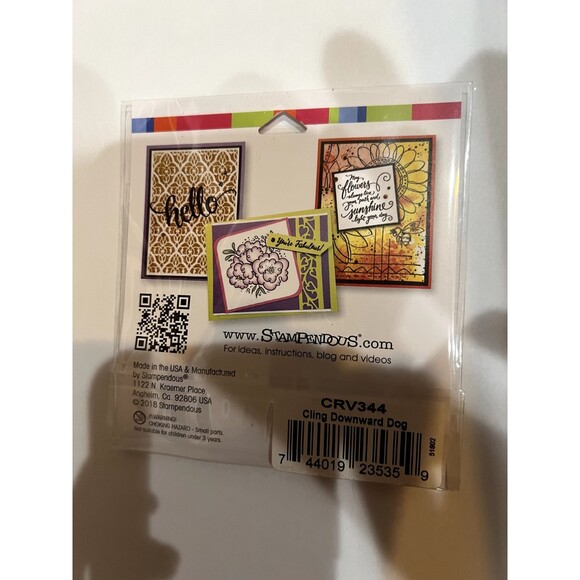 Stampendous Cling Rubber Stamp Cling Downward Dog - Picture 2 of 2